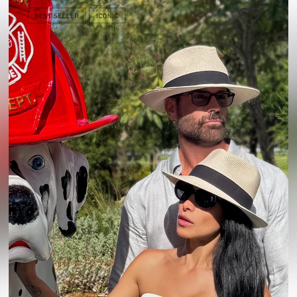 ERICJAVITS
NEW YORK
SQUISHEER CLASSIC FEDORA
$325 NEW 
Color: Cream/Black